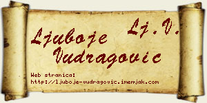 Ljuboje Vudragović vizit kartica